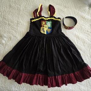 Stunning Custom Made Hogwarts Dress. Fits Size 6-8. Matching Headband included.